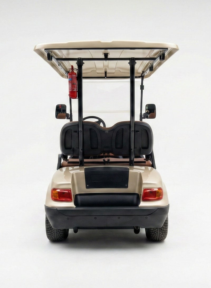 EPIC 4-Seater Non-Lifted Electric Golf Cart with Lithium Battery 105Ah & Standard Tires | LSEV (Golden) - Image 4